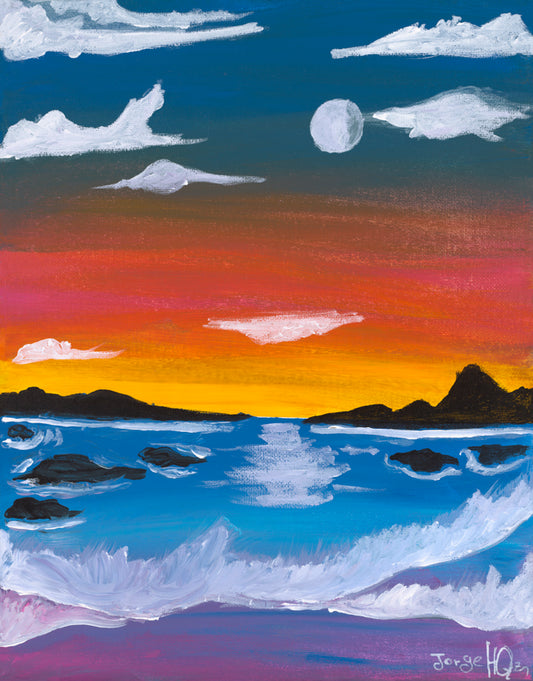 Sunrise (Ocean) Giclée Fine Art Print-Jorge Henriquez Art