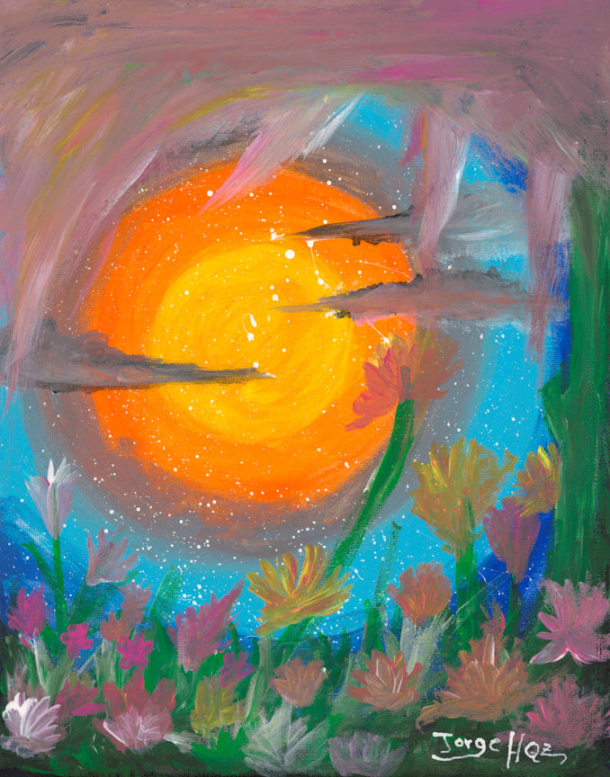 Aura Flowers Giclée Fine Art Print-Jorge Henriquez Art