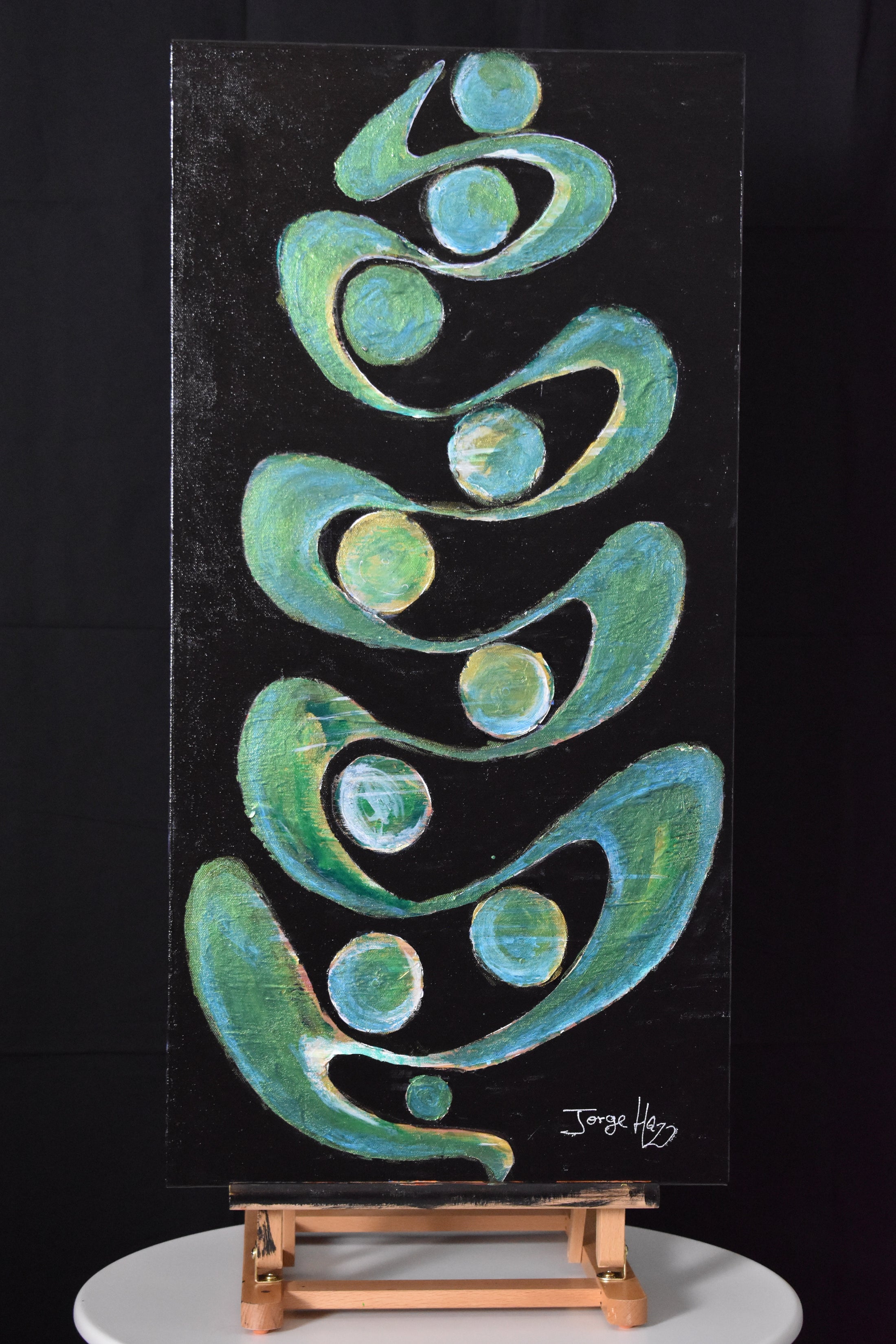 15" x 30" Painting Synesthesia #2-Jorge Henriquez Art