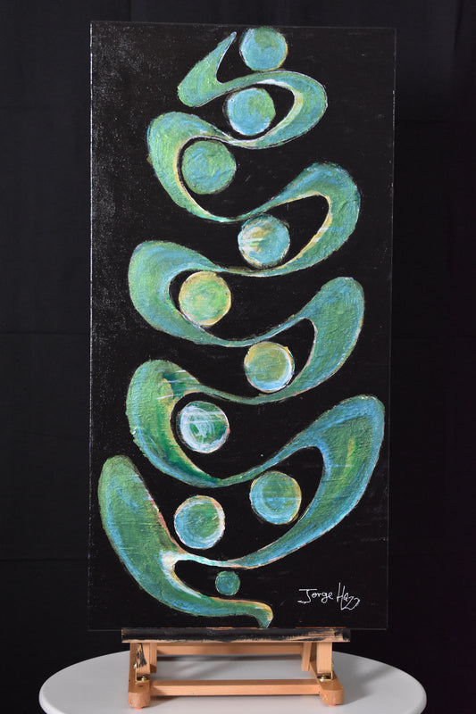 15" x 30" Painting Synesthesia #2-Jorge Henriquez Art