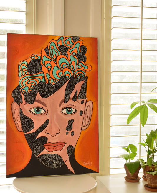 24" x 36" Painting - La Mayoridad Coming of Age-Jorge Henriquez Art