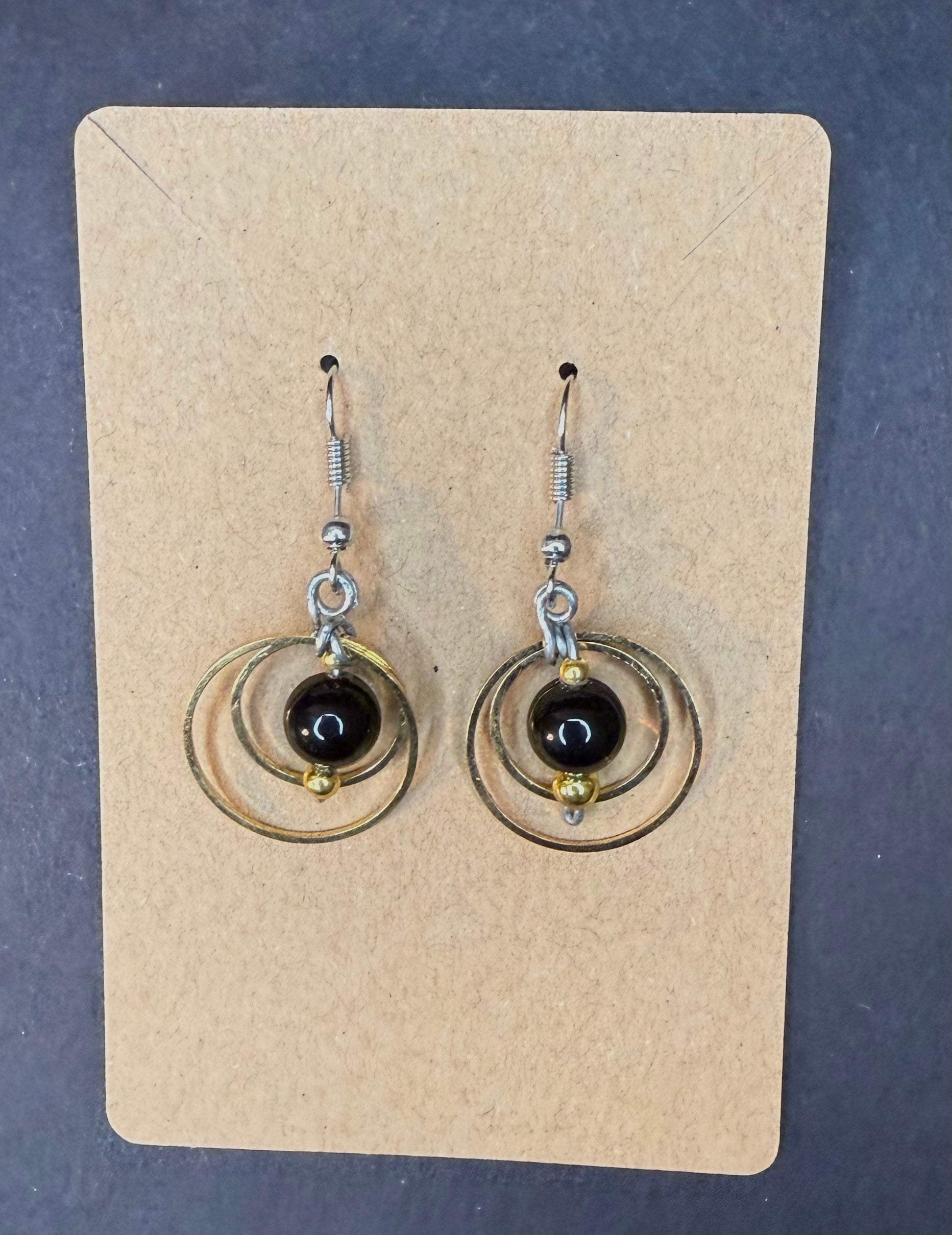 Black and Gold Earrings