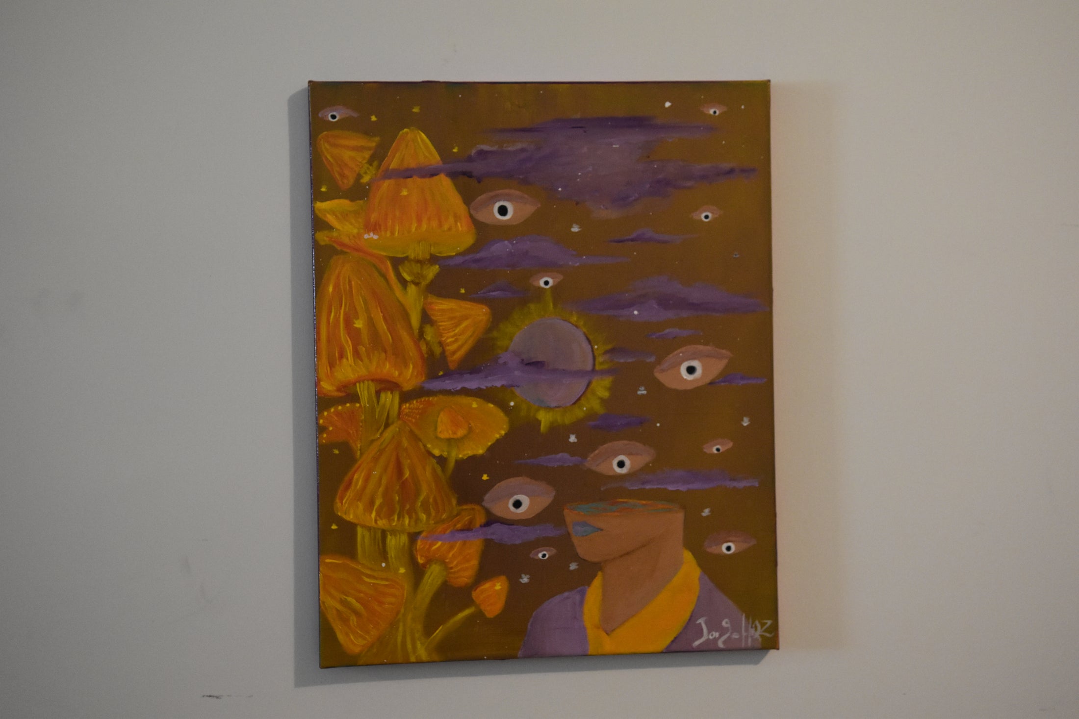 Cosmic Mushrooms Painting