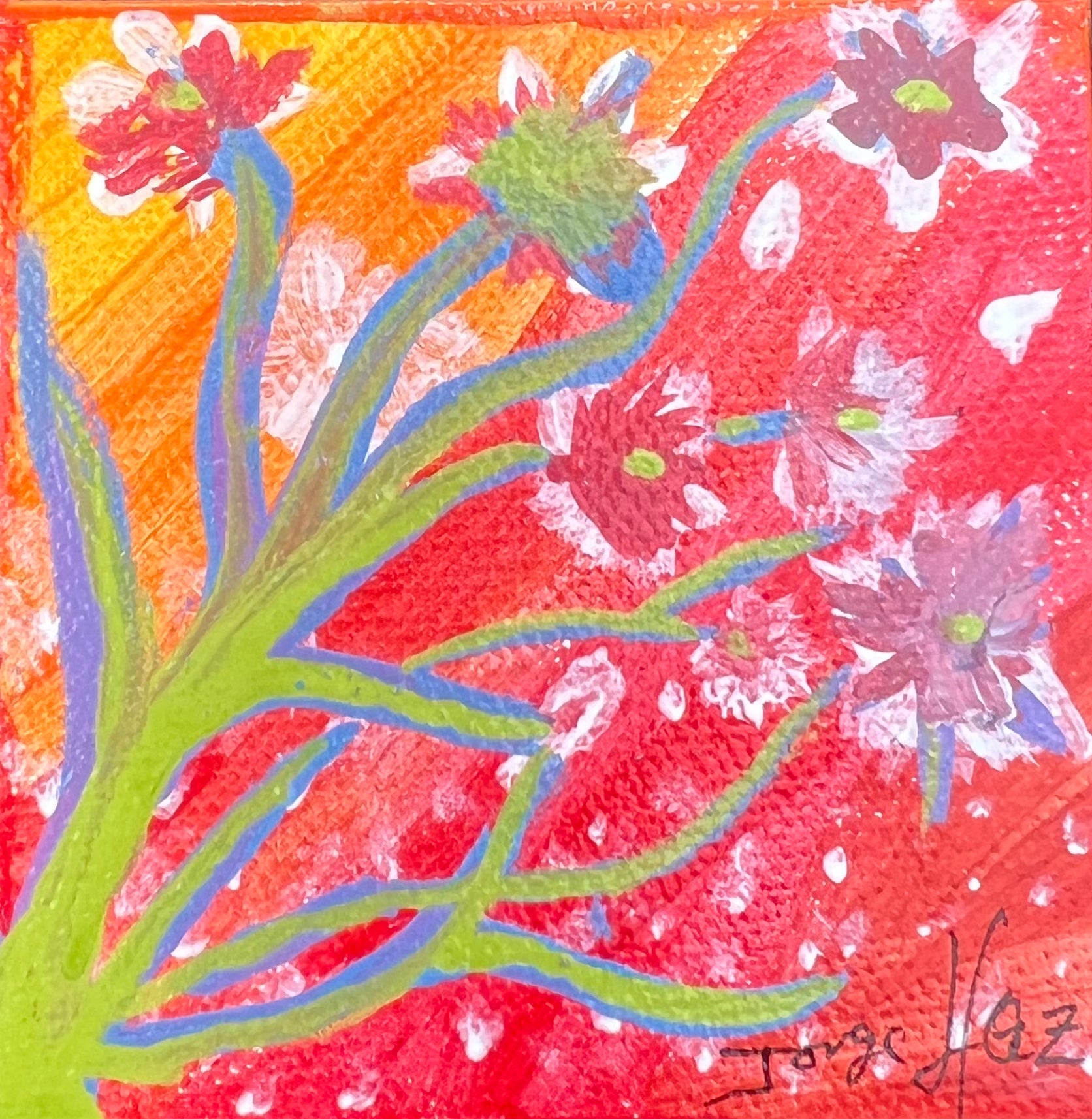 Miscellaneous Mini Paintings 3"x3"-Jorge Henriquez Art