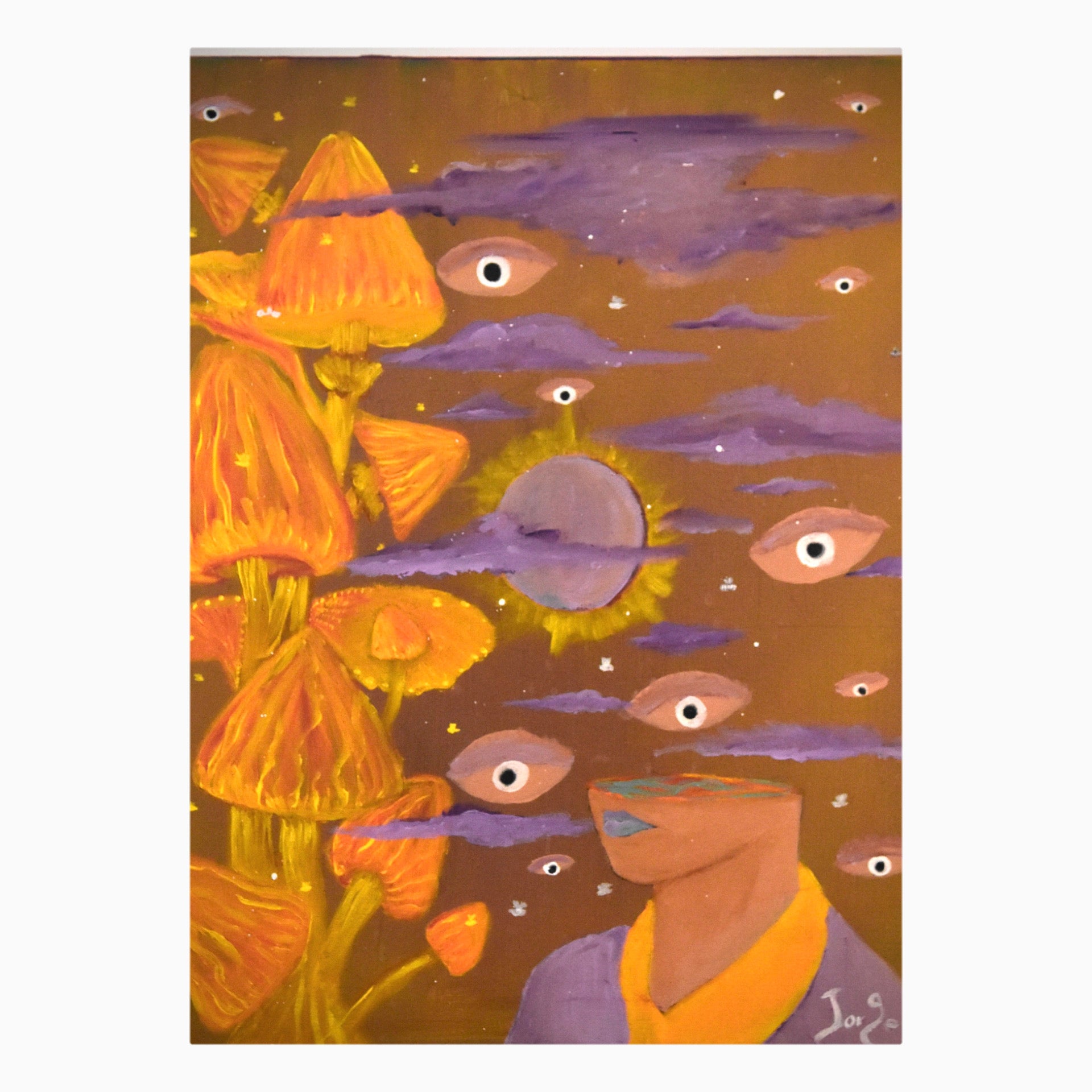Cosmic Mushrooms Painting